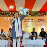 ବାଙ୍ଗିରୀପୋଷୀ ଠାରେ ରେଳ ପ୍ରକଳ୍ପ ଶୁଭାରମ୍ଭ ଅବସରରେ ରାଷ୍ଟ୍ରପତି ଶ୍ରୀମତୀ ଦ୍ରୌପଦୀ ମୁର୍ମୁ, ମୁଖ୍ୟମନ୍ତ୍ରୀ ଶ୍ରୀ ମୋହନ ଚରଣ ମାଝୀ, କେନ୍ଦ୍ର ଜନଜାତି ବ୍ୟାପାର ମନ୍ତ୍ରୀ ଶ୍ରୀ ଜୁଏଲ ଓରାମ,  ରେଳ ମନ୍ତ୍ରୀ ଶ୍ରୀ ଅଶ୍ଵିନୀ ବୈଷ୍ଣବ ଓ ଅନ୍ୟ ବିଶିଷ୍ଟ ଅତିଥି ଗଣ  ୭ ଡିସେମ୍ବର ୨୦୨୪